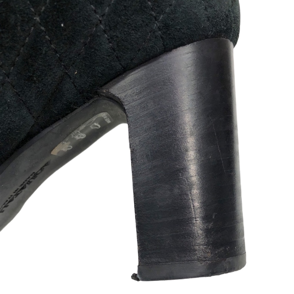 Black Aquatalia Quilted Leather Suede Booties Sz 7 - Picture 9 of 16